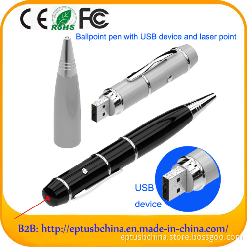 Custom Logo USB Flash Drive with Ballpoint Pen USB (EP001)